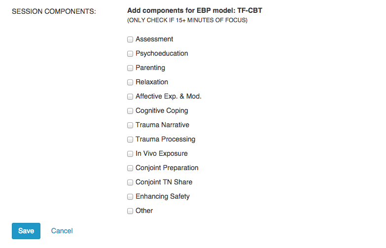 Ebp administration components